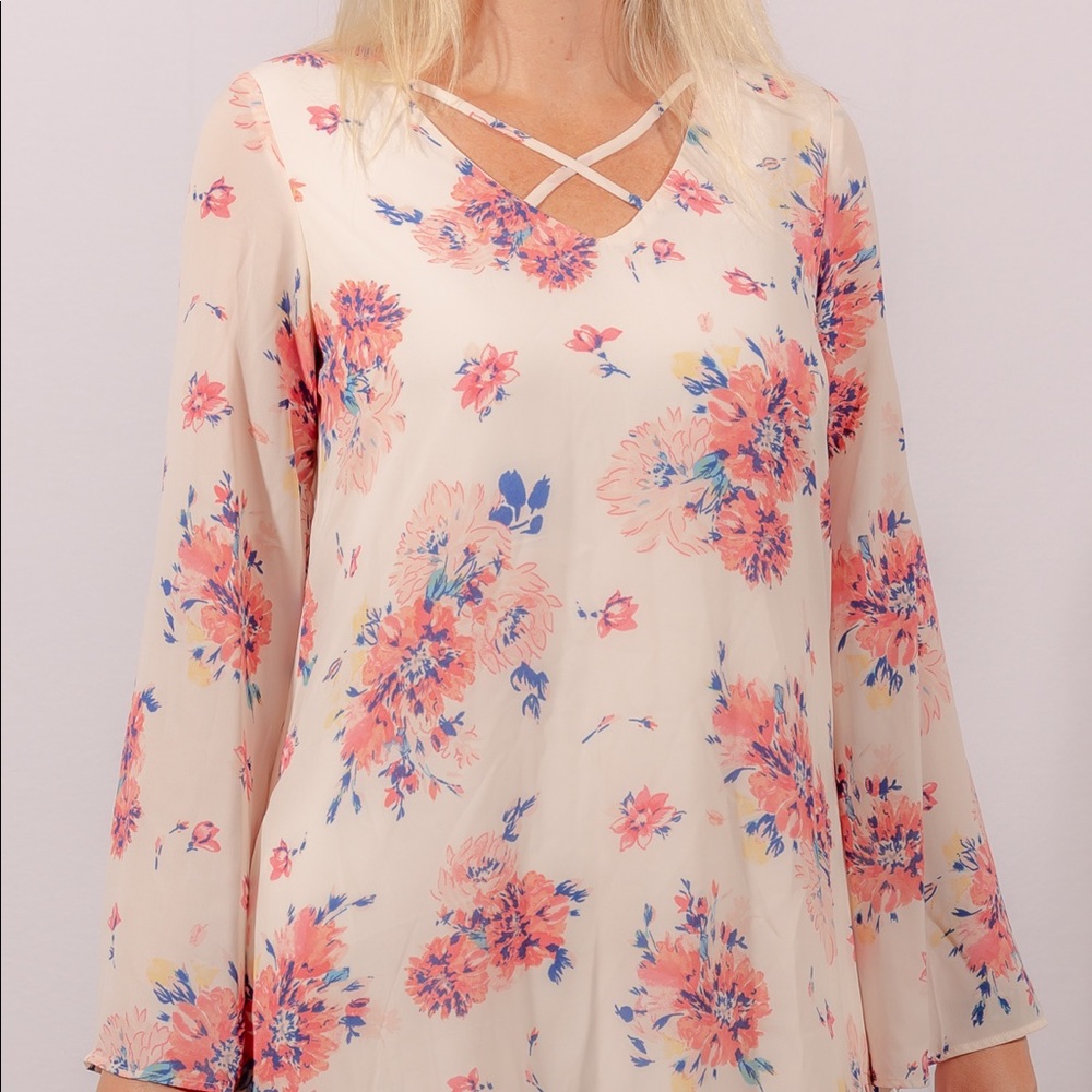 Flower Shift Dress